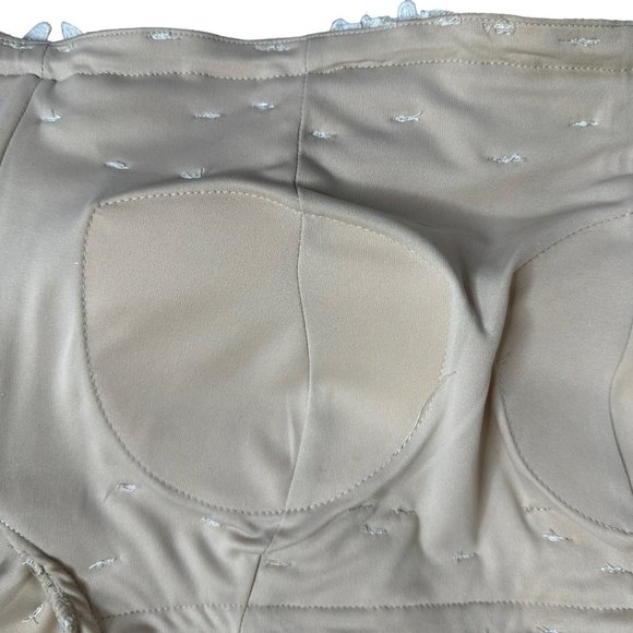 Sequin Hearts SZ XS Off White Two Piece Glitter Lace Gown Dress Lined Embroidery - Picture 14 of 16